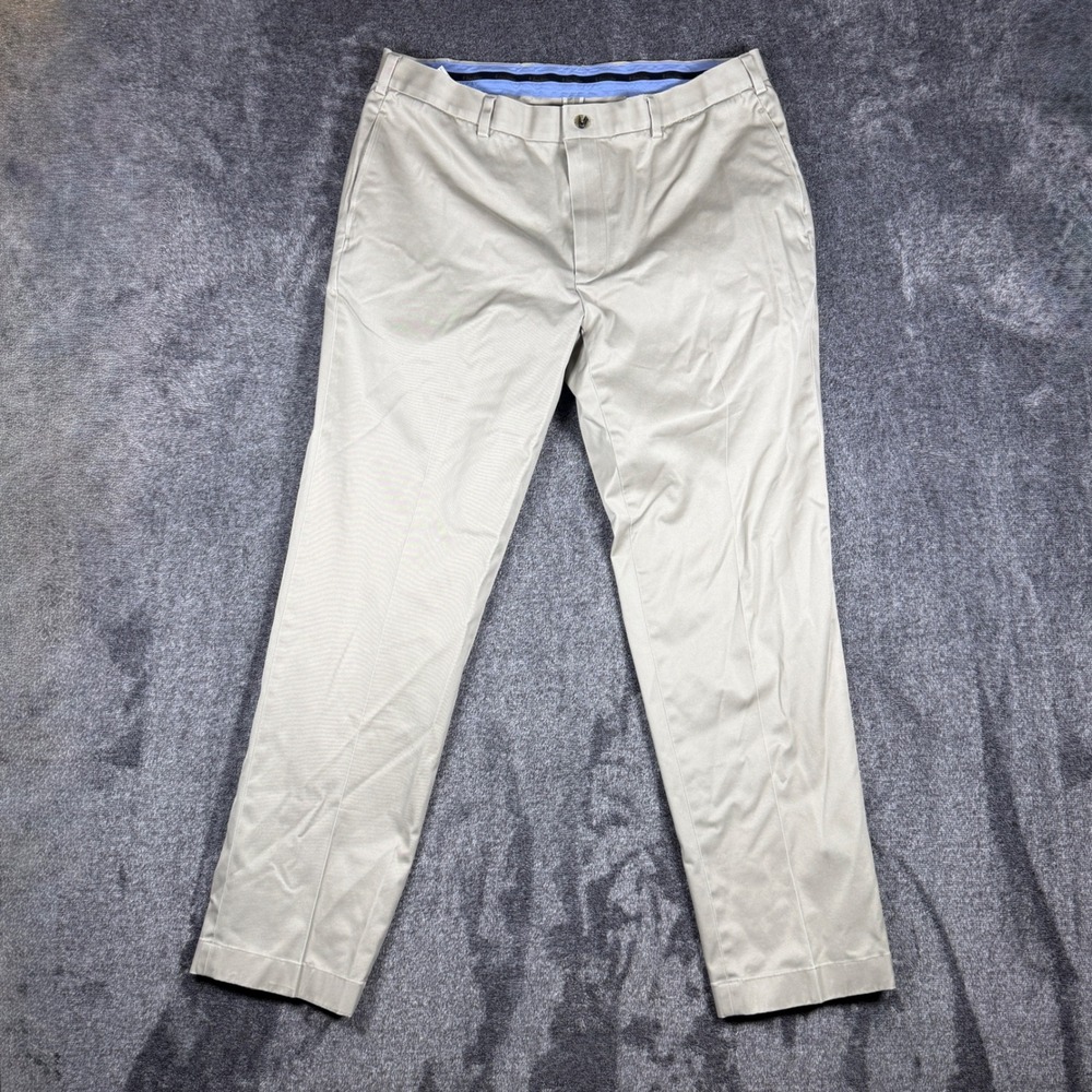 Brooks Brothers Clark Advantage Chino Pants Mens 37x31 Khaki Tan Light Weight